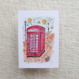 kaart - rode Britse telefooncel A5