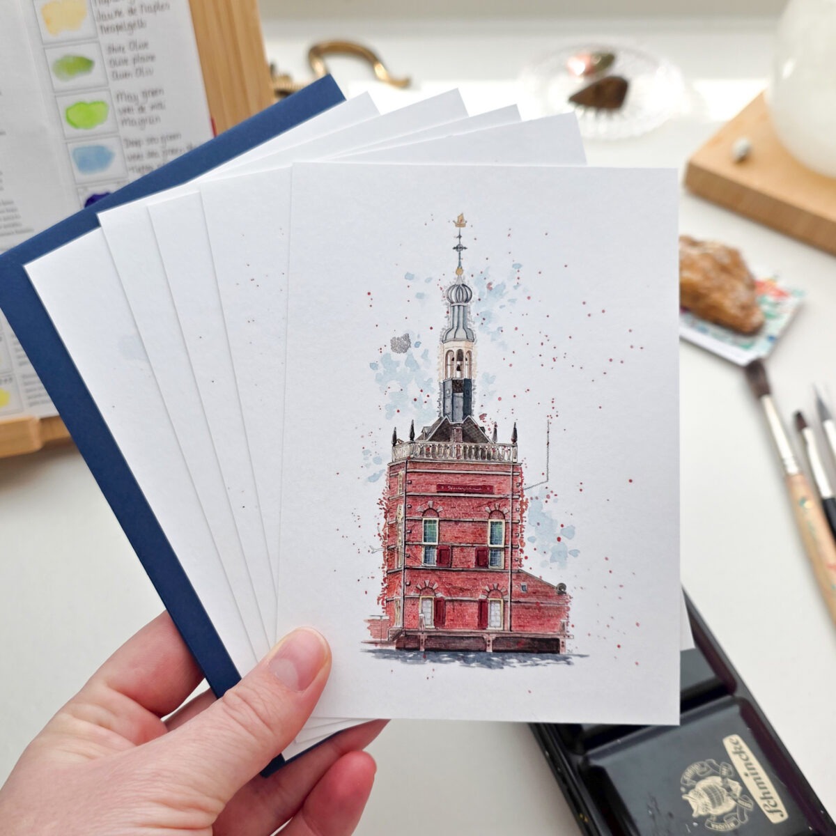 Minicollectie Alkmaar in aquarel