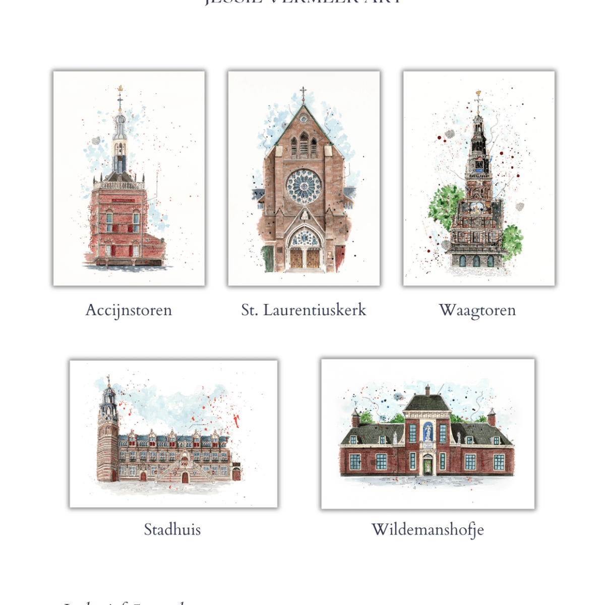 Minicollectie ‘Alkmaar in Aquarel’