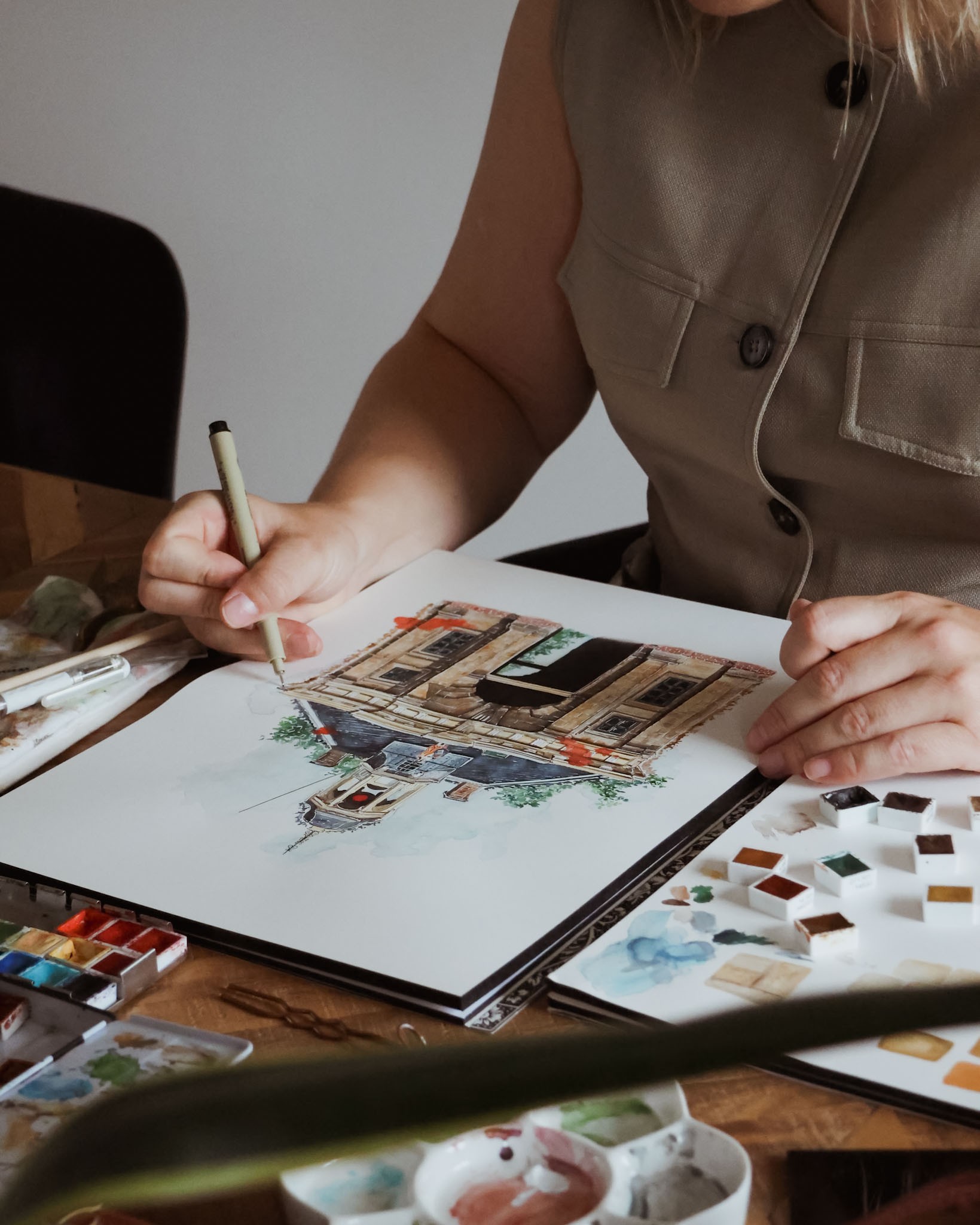 Koepoort, Enkhuizen - work in progress 2 - Jessie Vermeer Art