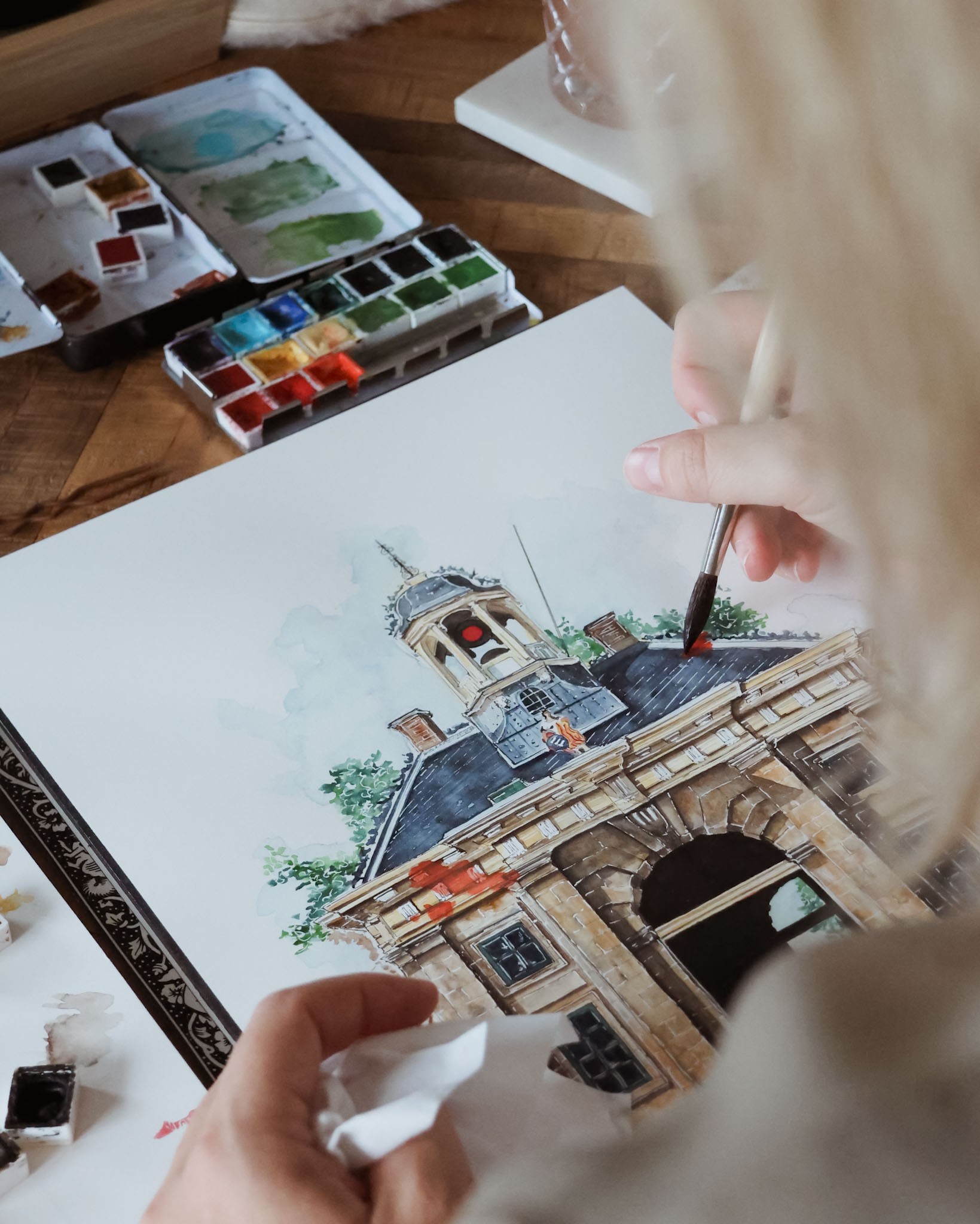 Koepoort, Enkhuizen - work in progress 3 - Jessie Vermeer Art